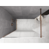 Mexen Kioto shower wall Walk-in 150 x 200 cm, ombre white 8 mm, rose gold - 800-150-101-60-86