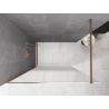 Mexen Kioto Walk-in Shower Wall 110 x 200 cm, White Ombre 8 mm, Brushed Copper - 800-110-101-65-86