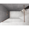 Mexen Kioto Walk-in Shower Wall 150 x 200 cm, White Ombre 8 mm, Brushed Copper - 800-150-101-65-86