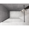 Mexen Kioto Walk-in Shower Wall 140 x 200 cm, white ombre 8 mm, brushed gun gray - 800-140-101-66-86