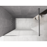 Mexen Kioto Walk-in shower wall 150 x 200 cm, white ombre 8 mm, gun metal - 800-150-101-95-86