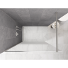 Mexen Kioto shower wall Walk-in 150 x 200 cm, white ombre 8 mm, brushed nickel - 800-150-101-97-86