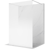 Mexen Kioto freestanding shower wall 100 x 200 cm, white ombre 8 mm, chrome - 800-100-002-01-86
