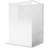 Mexen Kioto freestanding shower wall 130 x 200 cm, white ombre 8 mm, chrome - 800-130-002-01-86