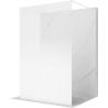 Mexen Kioto freestanding shower wall 110 x 200 cm, white ombre 8 mm, white - 800-110-002-20-86