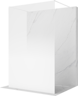 Mexen Kioto freestanding shower wall 120 x 200 cm, white ombre 8 mm, white - 800-120-002-20-86