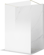 Mexen Kioto freestanding shower screen 110 x 200 cm, white ombre 8 mm, gold - 800-110-002-50-86