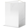 Mexen Kioto freestanding shower wall 120 x 200 cm, white ombre 8 mm, gold - 800-120-002-50-86