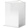 Mexen Kioto Free-standing Shower Wall 150 x 200 cm, White Ombre 8 mm, Rose Gold - 800-150-002-60-86
