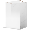 Mexen Kioto freestanding shower panel 140 x 200 cm, white ombre 8 mm, brushed copper - 800-140-002-65-86