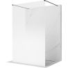Mexen Kioto freestanding shower wall 110 x 200 cm, white ombre 8 mm, black - 800-110-002-70-86