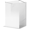Mexen Kioto freestanding shower wall 150 x 200 cm, white ombre 8 mm, black - 800-150-002-70-86