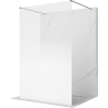 Mexen Kioto freestanding shower wall 130 x 200 cm, white ombre 8 mm, gun metal - 800-130-002-95-86
