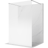 Mexen Kioto freestanding shower wall 150 x 200 cm, white ombre 8 mm, gun metal - 800-150-002-95-86