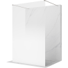 Mexen Kioto freestanding shower wall 120 x 200 cm, white ombre 8 mm, brushed nickel - 800-120-002-97-86