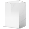 Mexen Kioto freestanding shower panel 150 x 200 cm, white ombre 8 mm, brushed nickel - 800-150-002-97-86