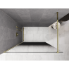 Mexen Kioto Walk-in Shower Screen 130 x 200 cm, Black Ombre 8 mm, Gold - 800-130-101-50-76