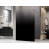 Mexen Kioto Walk-in Shower Panel 70 x 200 cm, Black Ombre 8 mm, Brushed Gold - 800-070-101-55-76