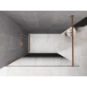Mexen Kioto Walk-in Shower Screen 120 x 200 cm, Black Ombre 8 mm, Brushed Copper - 800-120-101-65-76