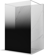 Mexen Kioto freestanding shower panel 150 x 200 cm, black ombre 8 mm, chrome - 800-150-002-01-76