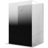 Mexen Kioto freestanding shower wall 140 x 200 cm, black ombre 8 mm, white - 800-140-002-20-76