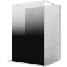 Mexen Kioto freestanding shower screen 100 x 200 cm, black ombre 8 mm, gold - 800-100-002-50-76