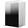 Mexen Kioto freestanding shower wall 140 x 200 cm, black ombre 8 mm, gold - 800-140-002-50-76