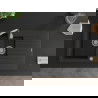 Mexen Matias 1.5-compartment granite sink with a drip tray and kitchen mixer tap Telma, Black/Gold - 6502-75-670200-70