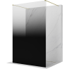 Mexen Kioto freestanding shower wall 100 x 200 cm, black ombre 8 mm, brushed gold - 800-100-002-55-76