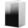 Mexen Kioto Freestanding Shower Wall 120 x 200 cm, Black Ombre 8 mm, Brushed Gold - 800-120-002-55-76