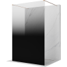 Mexen Kioto freestanding shower wall 100 x 200 cm, black ombre 8 mm, pink gold - 800-100-002-60-76