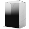 Mexen Kioto standalone shower wall 110 x 200 cm, black ombre 8 mm, brushed gun gray - 800-110-002-66-76