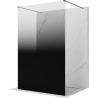 Mexen Kioto freestanding shower wall 150 x 200 cm, black ombre 8 mm, brushed gun gray - 800-150-002-66-76