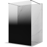 Mexen Kioto Freestanding Shower Wall 140 x 200 cm, Black Ombre 8 mm, Black - 800-140-002-70-76