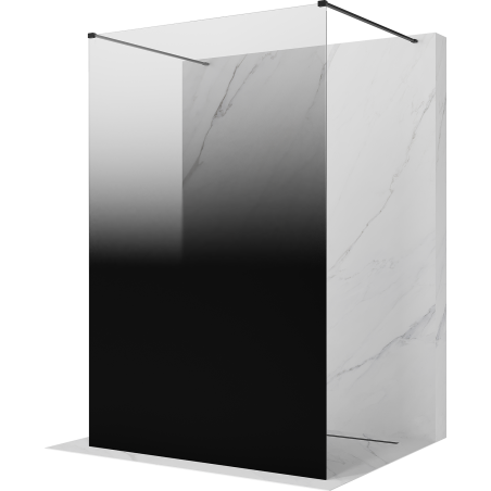 Mexen Kioto freestanding shower screen 150 x 200 cm, black ombre 8 mm, black - 800-150-002-70-76