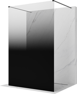 Mexen Kioto freestanding shower screen 150 x 200 cm, black ombre 8 mm, black - 800-150-002-70-76