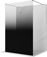 Mexen Kioto freestanding shower screen 100 x 200 cm, black ombre 8 mm, gun metal - 800-100-002-95-76
