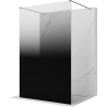 Mexen Kioto freestanding shower panel 140 x 200 cm, black ombre 8 mm, gun metal - 800-140-002-95-76