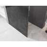 Mexen Kioto Walk-in Shower Wall 130 x 200 cm, Crackle Graphite 12 mm, Chrome - 800-130-101-01-44-X