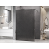 Mexen Kioto Walk-in Shower Wall 120 x 200 cm, crackle graphite 12 mm, chrome - 800-120-101-01-44-X