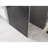Mexen Kioto Walk-in Shower Screen 100 x 200 cm, Crackle Graphite 12 mm, White - 800-100-101-20-44-X