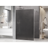 Mexen Kioto Walk-in Shower Screen 100 x 200 cm, Crackle Graphite 12 mm, White - 800-100-101-20-44-X