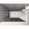 Mexen Kioto Walk-in Shower Wall 110 x 200 cm, crackle graphite 12 mm, white - 800-110-101-20-44-X