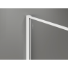Mexen Kioto Walk-in Shower Wall 160 x 200 cm, Crackle Graphite 12 mm, White - 800-160-101-20-44-X