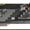 Mexen Matias 1.5-compartment granite sink with a drip tray and kitchen mixer tap Telma, Grey - 6502-71-670200-71