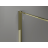 Mexen Kioto Walk-in Shower Screen 120 x 200 cm, Crackle Graphite 12 mm, Gold - 800-120-101-50-44-X