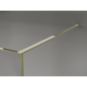 Mexen Kioto Walk-in shower wall 130 x 200 cm, crackle graphite 12 mm, gold - 800-130-101-50-44-X