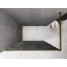Mexen Kioto Walk-in Shower Panel 90 x 200 cm, Crackle Graphite 12 mm, Gold - 800-090-101-50-44-X