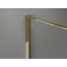 Mexen Kioto Walk-in shower wall 160 x 200 cm, graphite crackle 12 mm, gold - 800-160-101-50-44-X