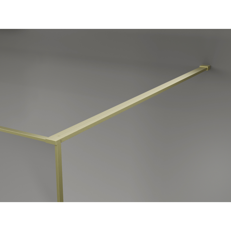 Mexen Kioto Walk-in Shower Screen 110 x 200 cm, Graphite Crackle 12 mm, Brushed Gold - 800-110-101-55-44-X
